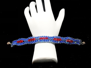 Bracelet Swarovski Bicone Sapphire and Light Siam #2-Dewi
