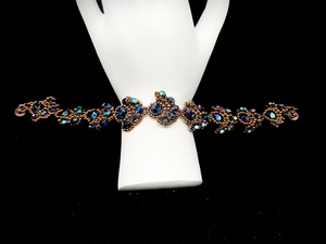Bracelet With Firepolish Jet AB (Double Sided)
