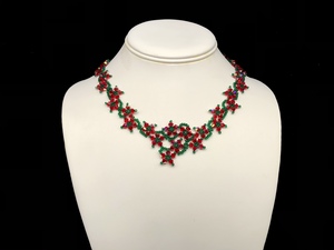 Necklace With Swarovski Light Siam