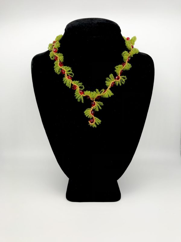 Necklace With Color Transparent Lime