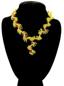 Necklace With Color Transparent Lime