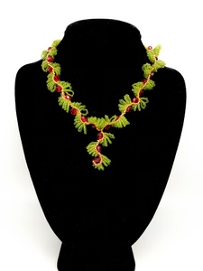 Necklace With Color Transparent Lime