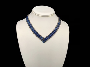 Necklace With Swarovski Capri Blue AB-Dewi