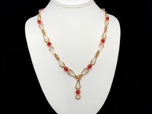 Necklace With Swarovski Round #2- Dewi