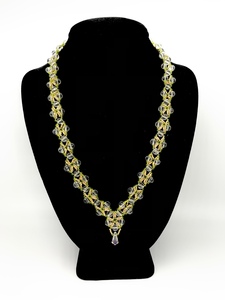 Necklace With Swarovski Round Crystal Color